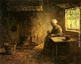Peasant Woman by a Hearth by Jozef Israels